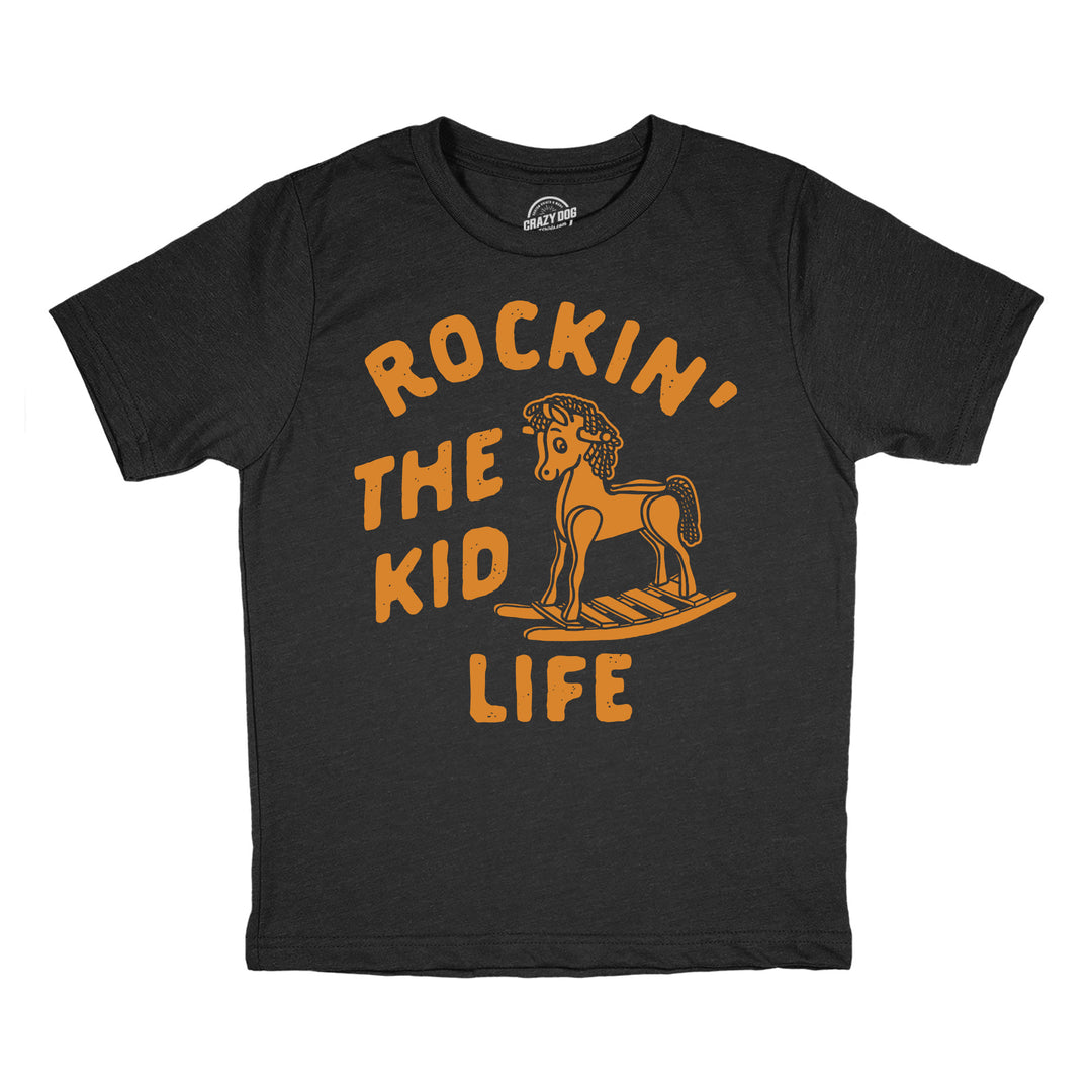 Youth Funny T Shirts Rockin The Kid Life Sarcastic Graphic Tee For Kids Image 1