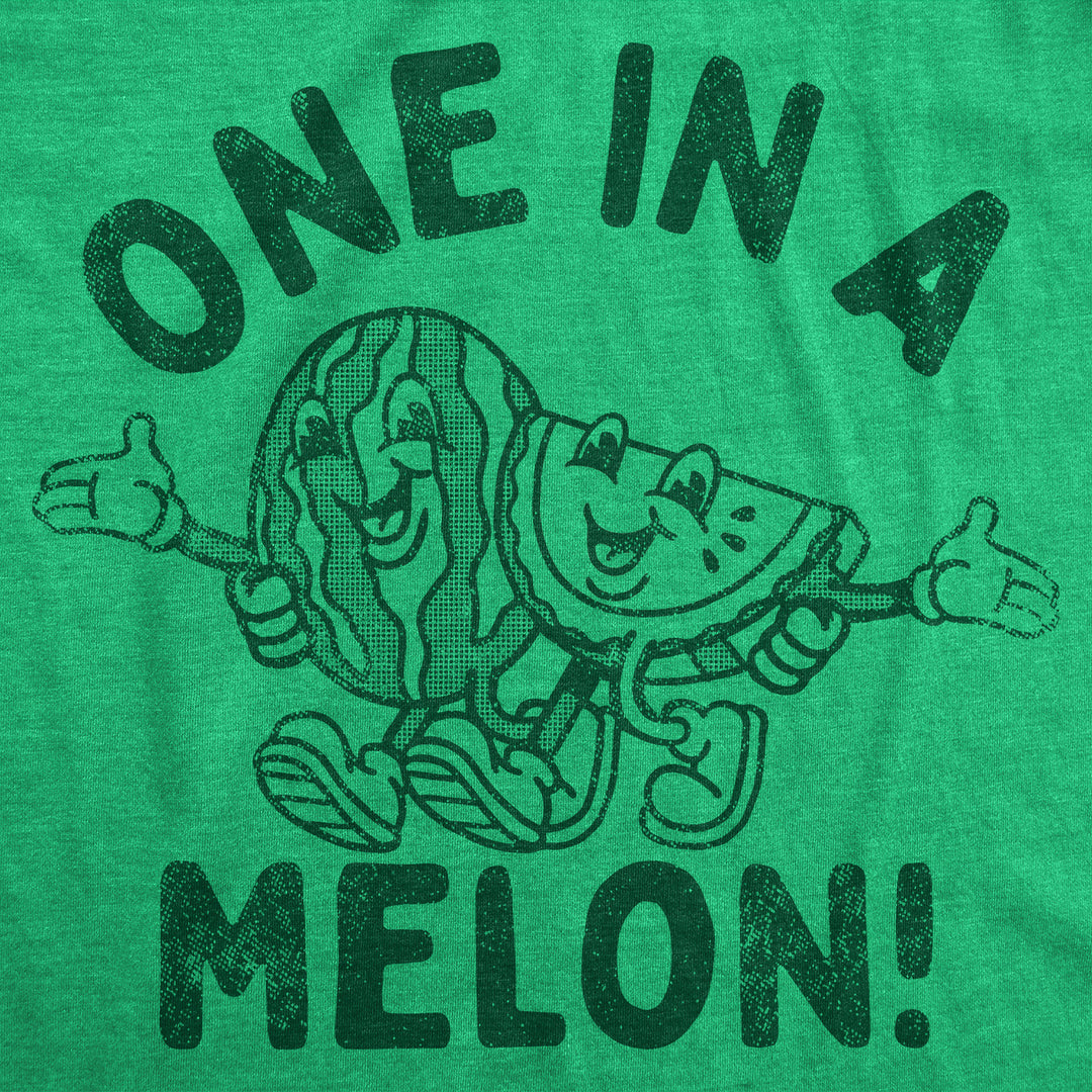 Mens Funny T Shirts One In A Melon Sarcastic Watermelon Graphic Tee For Men Image 2