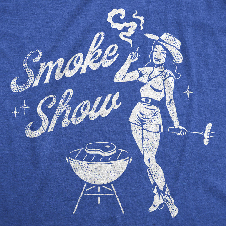 Womens Funny T Shirts Smoke Show Sarcastic Cookout Graphic Tee For Ladies Image 2