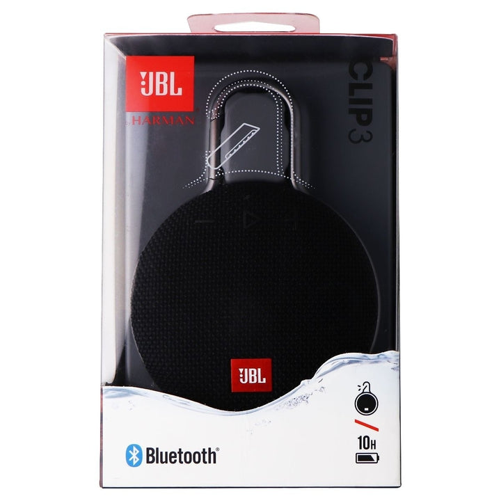 JBL Clip 3 Portable Waterproof Wireless Bluetooth Speaker - Black Image 2