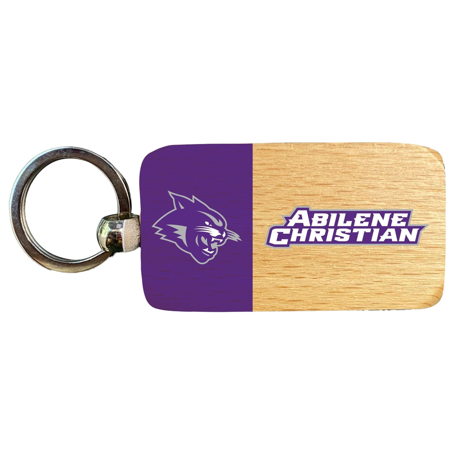 Abilene Christian University 2.5 x 1-Inch Wooden Keychain Officially Licensed Collegiate Product Image 1