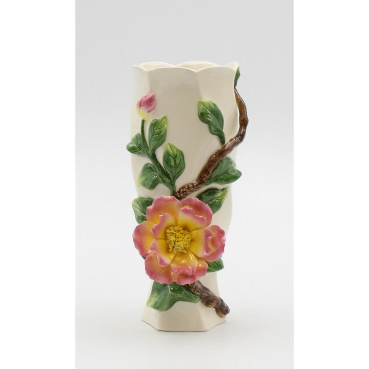 Ceramic Rose Flower Vase 8 Inch  or Her Elegant Design Image 2