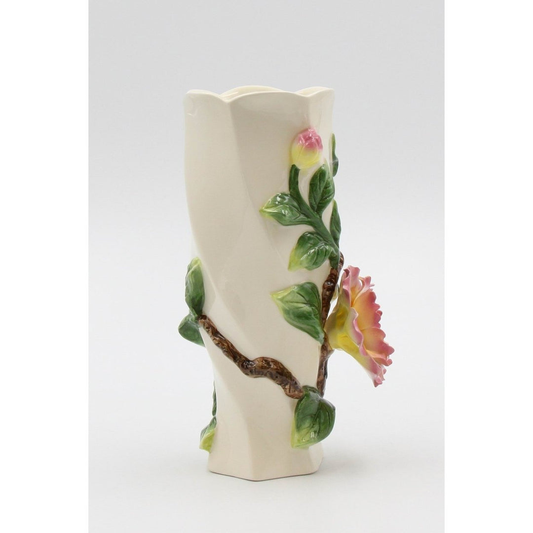 Ceramic Rose Flower Vase 8 Inch  or Her Elegant Design Image 4