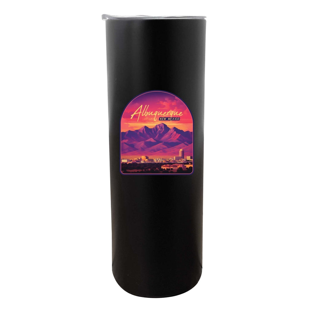 Alburqueque Mexico Design B Souvenir 20 oz Insulated Stainless Steel Skinny Tumbler Image 2