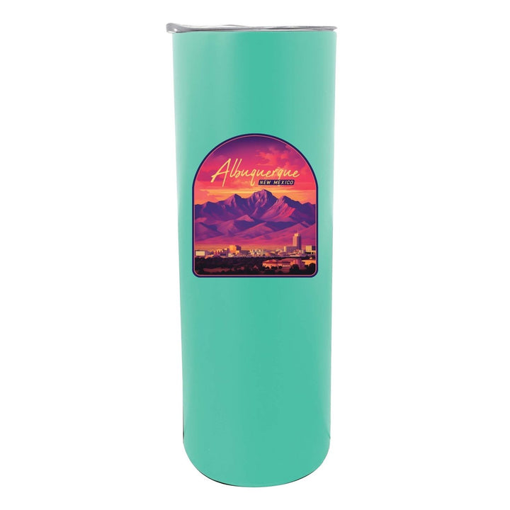 Alburqueque Mexico Design B Souvenir 20 oz Insulated Stainless Steel Skinny Tumbler Image 3