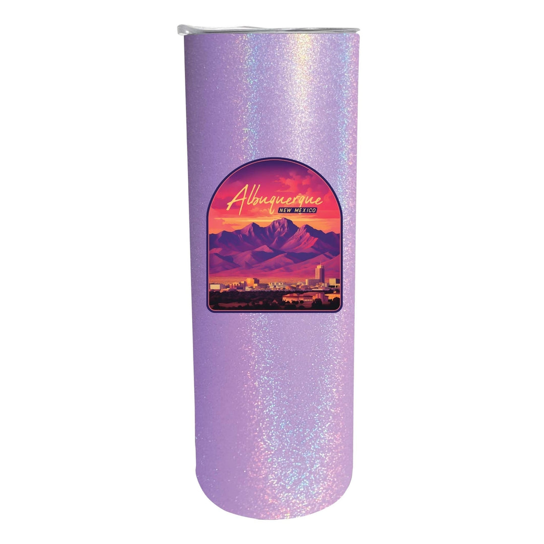 Alburqueque Mexico Design B Souvenir 20 oz Insulated Stainless Steel Skinny Tumbler Image 4