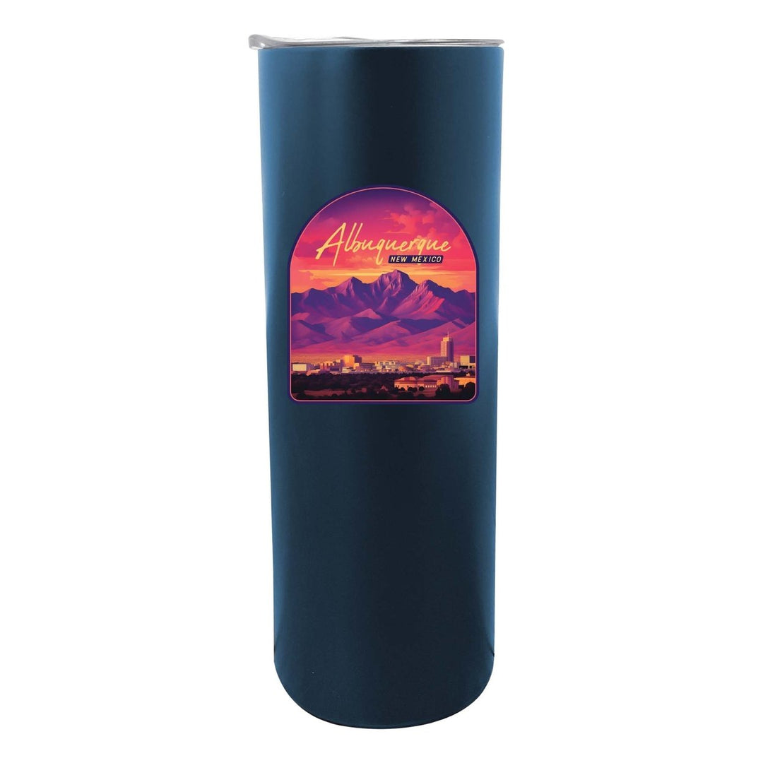 Alburqueque Mexico Design B Souvenir 20 oz Insulated Stainless Steel Skinny Tumbler Image 6