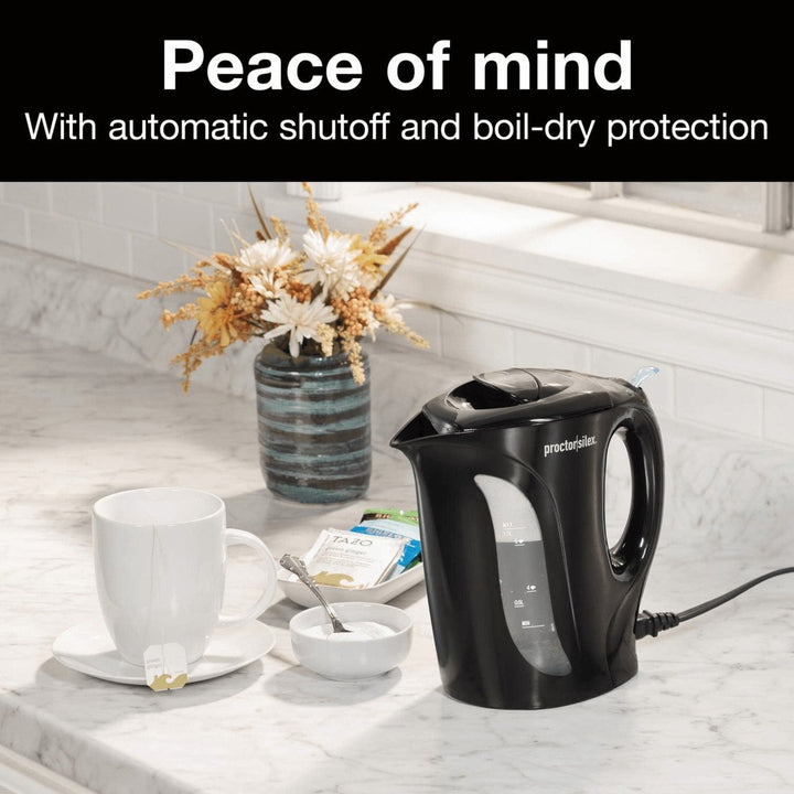 Proctor Silex Electric Tea Kettle 1L Stainless Steel K2071PS Auto Shut Off Image 7