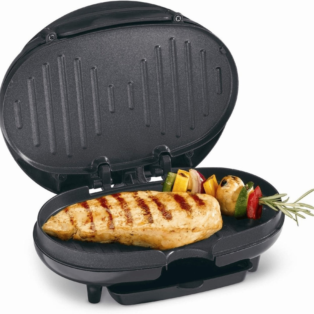 Proctor Silex Compact Grill Non-Stick Cast-Iron Black Model 25218PS 600W Image 3