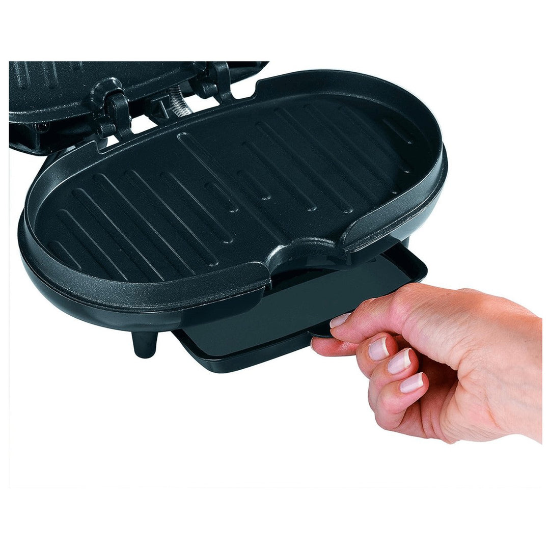 Proctor Silex Compact Grill Non-Stick Cast-Iron Black Model 25218PS 600W Image 4