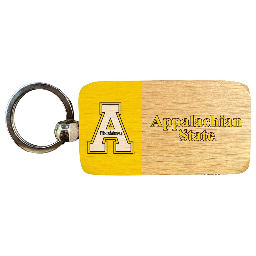 Appalachian State 2.5 x 1-Inch Wooden Keychain Officially Licensed Collegiate Product Image 1