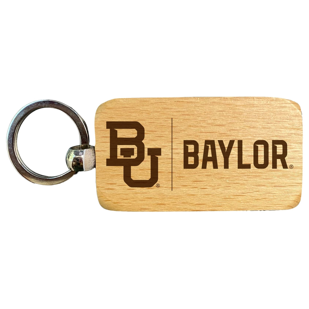 Baylor Bears 2.5 x 1-Inch Engraved Wooden Keychain Officially Licensed Collegiate Product Image 1