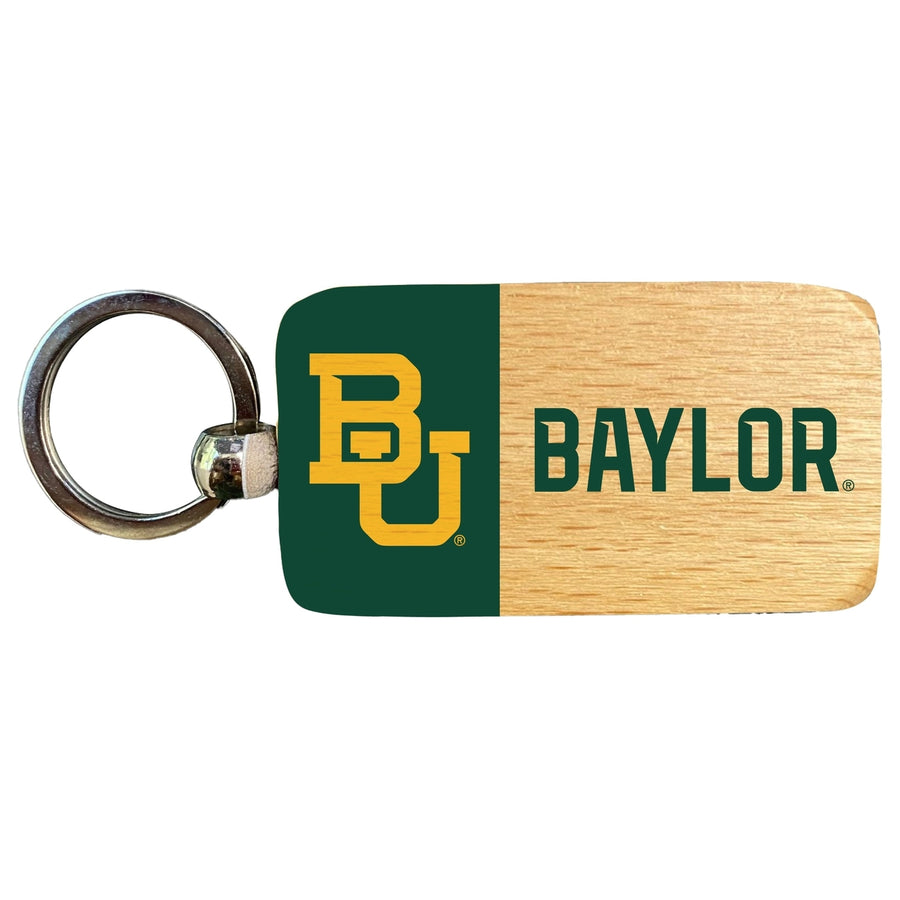 Baylor Bears 2.5 x 1-Inch Wooden Keychain Officially Licensed Collegiate Product Image 1