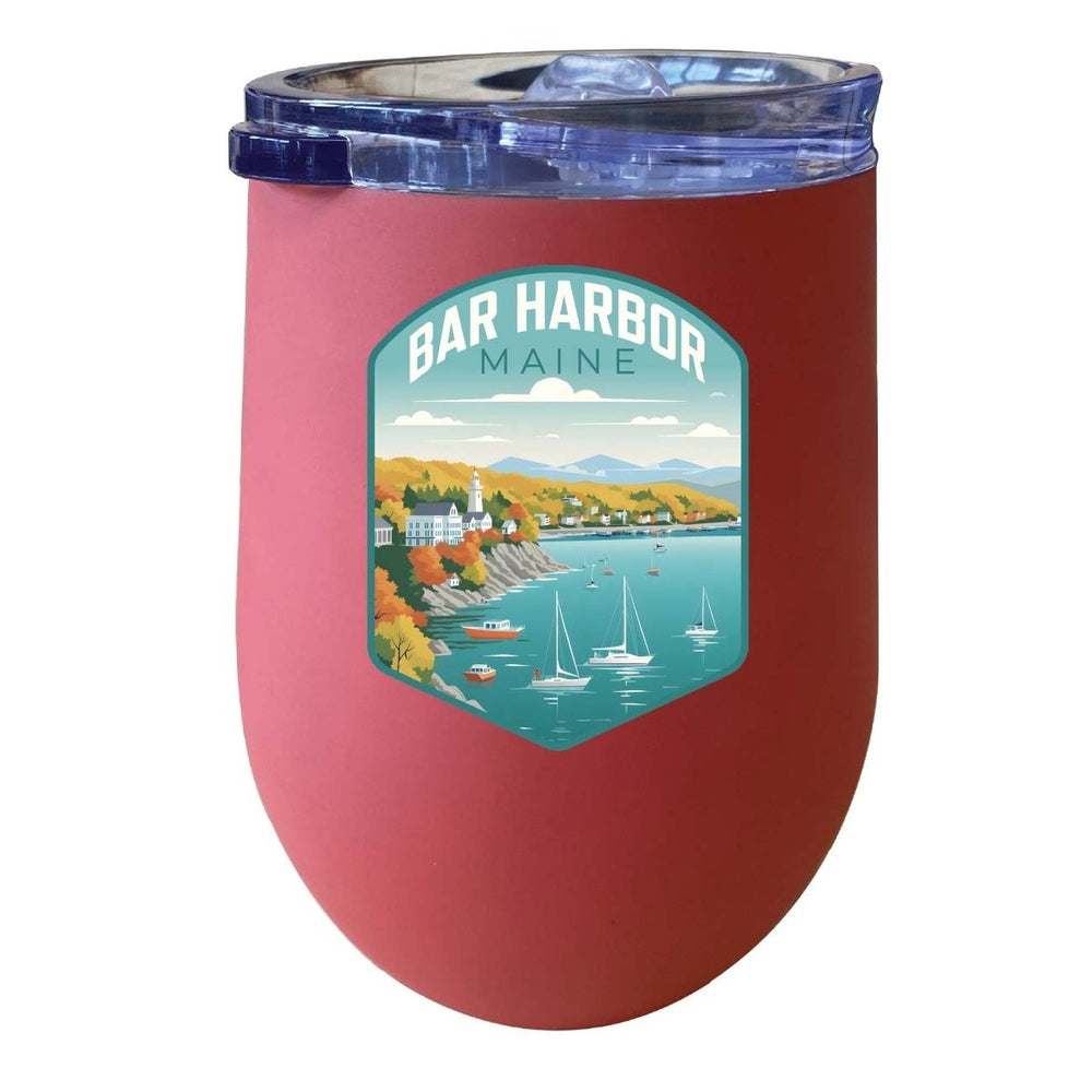 Bar Harbor Maine Design A Souvenir 12 oz Insulated Wine Stainless Steel Tumbler Image 2