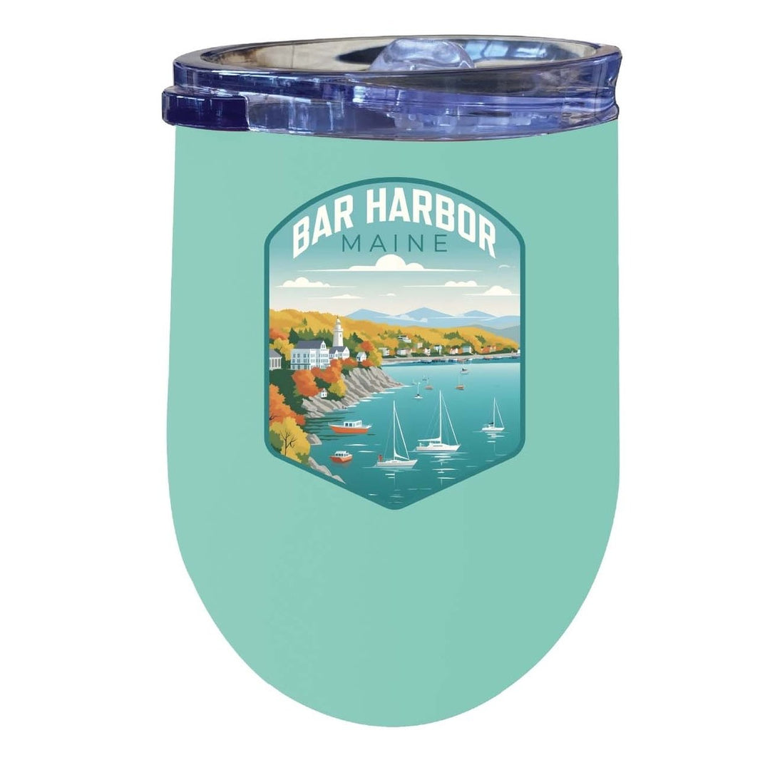 Bar Harbor Maine Design A Souvenir 12 oz Insulated Wine Stainless Steel Tumbler Image 3