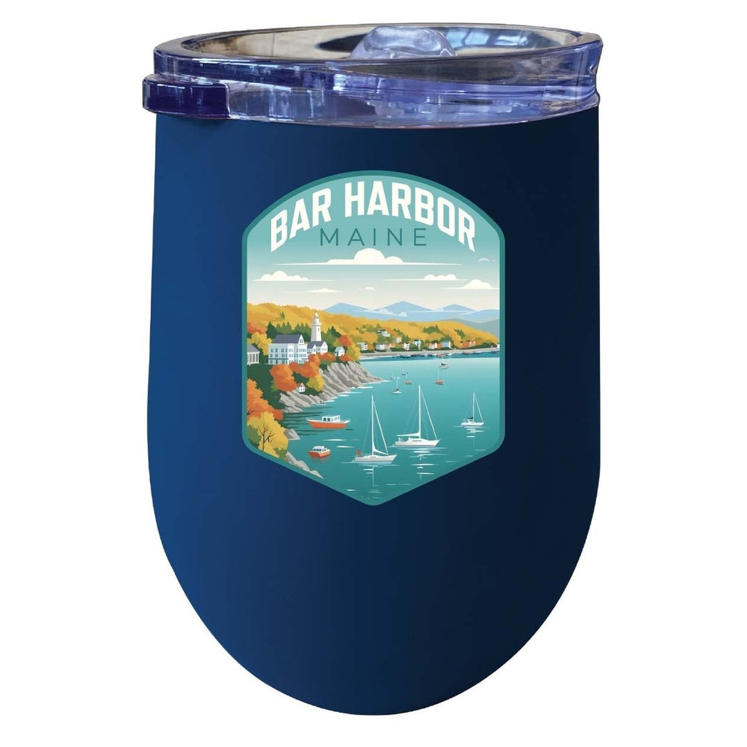 Bar Harbor Maine Design A Souvenir 12 oz Insulated Wine Stainless Steel Tumbler Image 4