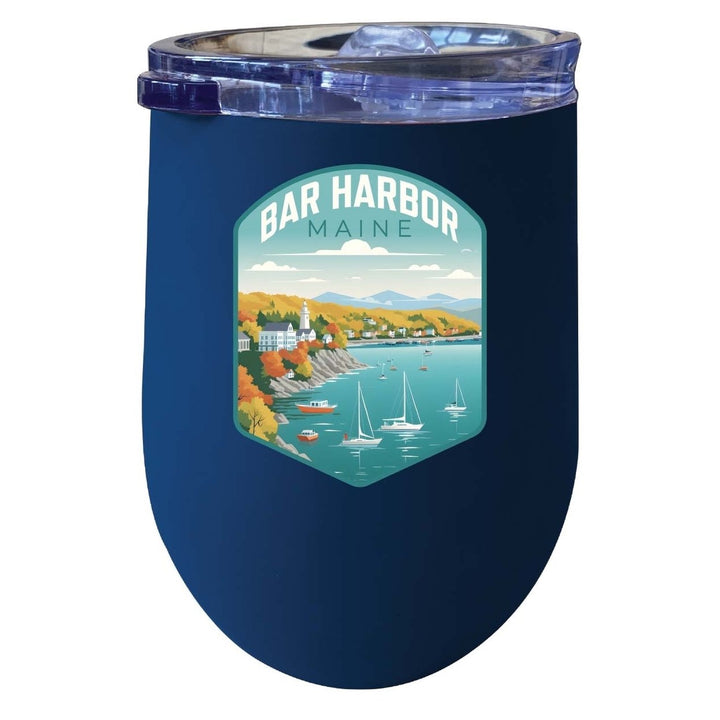 Bar Harbor Maine Design A Souvenir 12 oz Insulated Wine Stainless Steel Tumbler Image 1