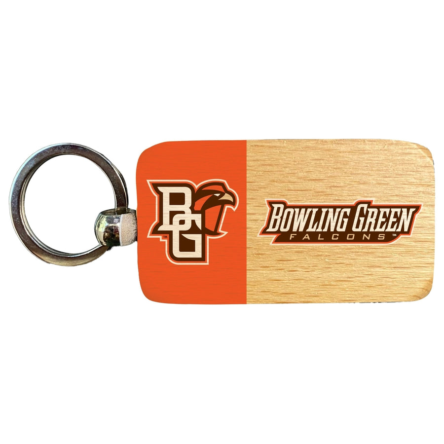 Bowling Green Falcons 2.5 x 1-Inch Wooden Keychain Officially Licensed Collegiate Product Image 1