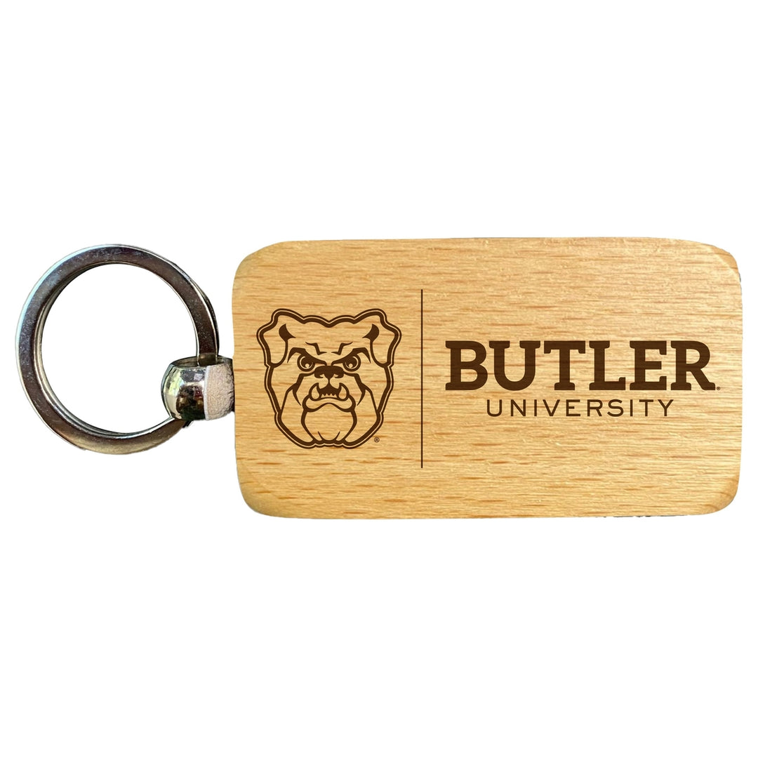 Butler Bulldogs 2.5 x 1-Inch Engraved Wooden Keychain Officially Licensed Collegiate Product Image 1