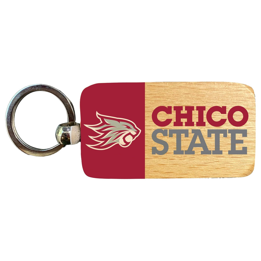 California State University Chico 2.5 x 1-Inch Wooden Keychain Officially Licensed Collegiate Product Image 1