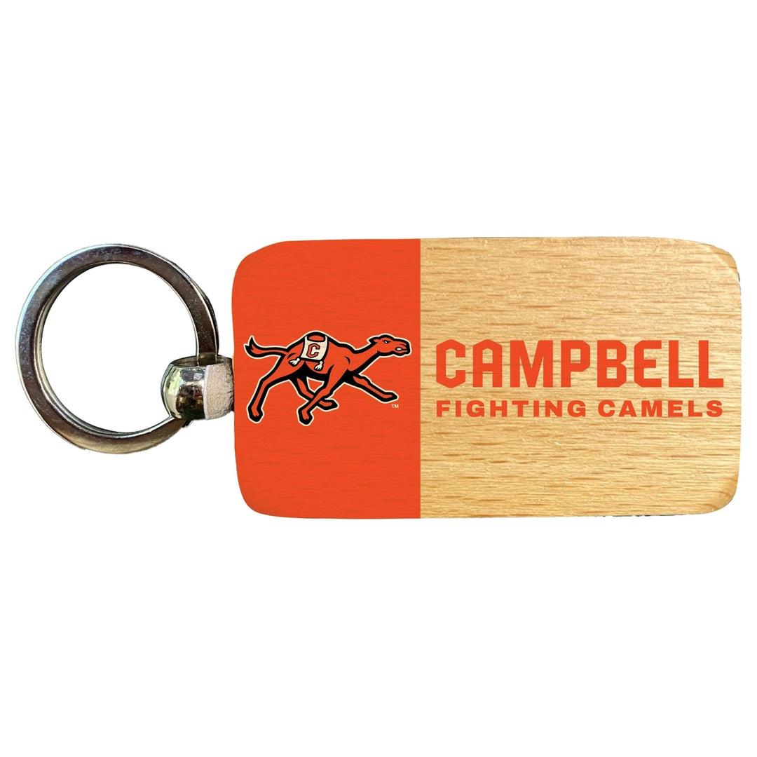 Campbell University Fighting Camels 2.5 x 1-Inch Wooden Keychain Officially Licensed Collegiate Product Image 1