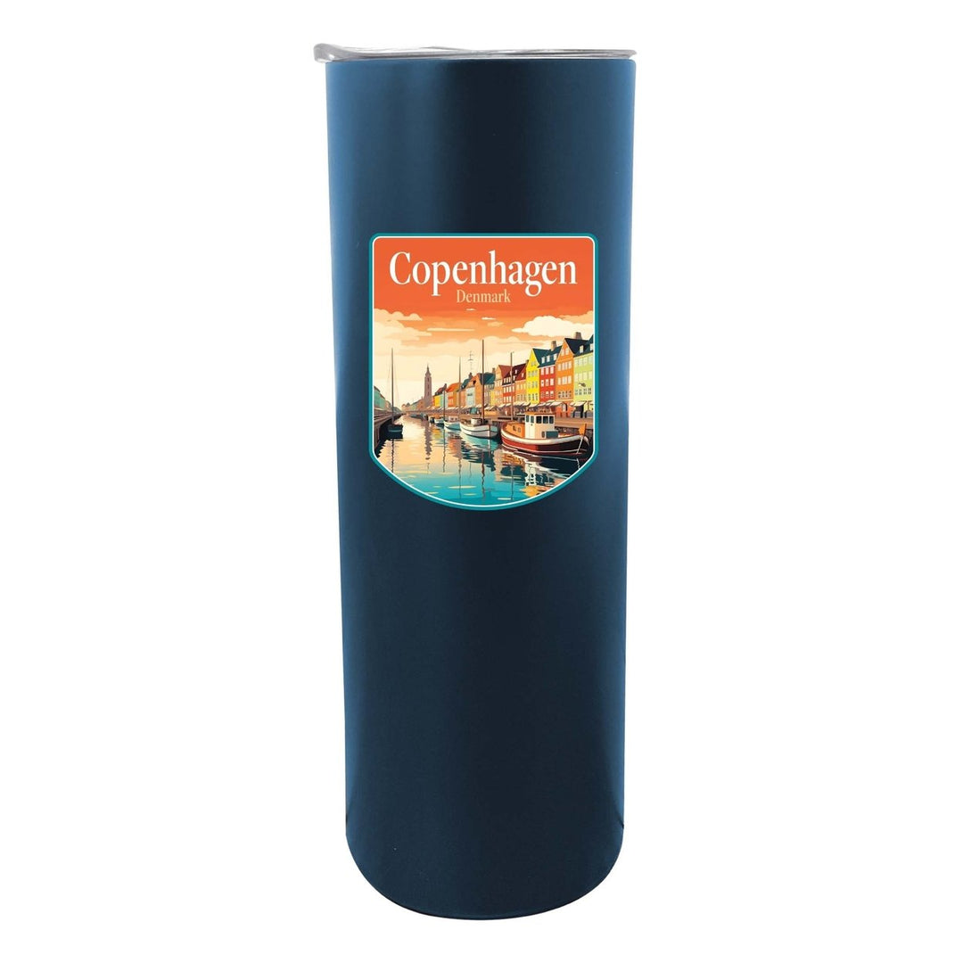 Copenhagen Denmark Design A Souvenir 20 oz Insulated Stainless Steel Skinny Tumbler Image 3