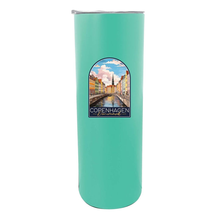 Copenhagen Denmark Design B Souvenir 20 oz Insulated Stainless Steel Skinny Tumbler Image 1