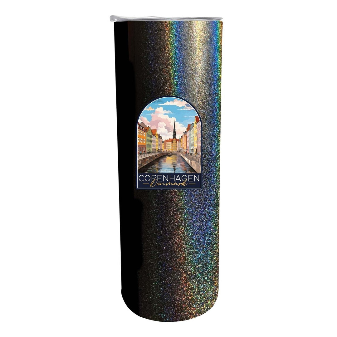 Copenhagen Denmark Design B Souvenir 20 oz Insulated Stainless Steel Skinny Tumbler Image 1