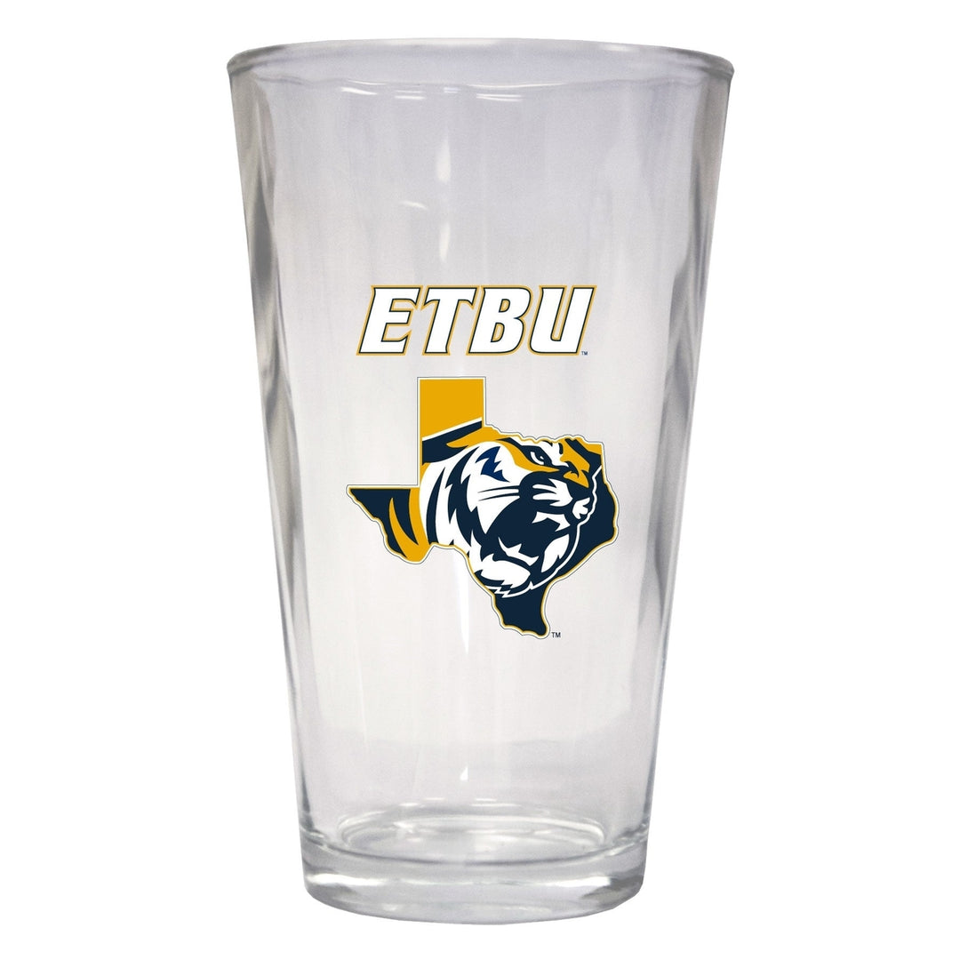 East Texas Baptist University 16 oz Pint Glass Officially Licensed Collegiate Product Image 1