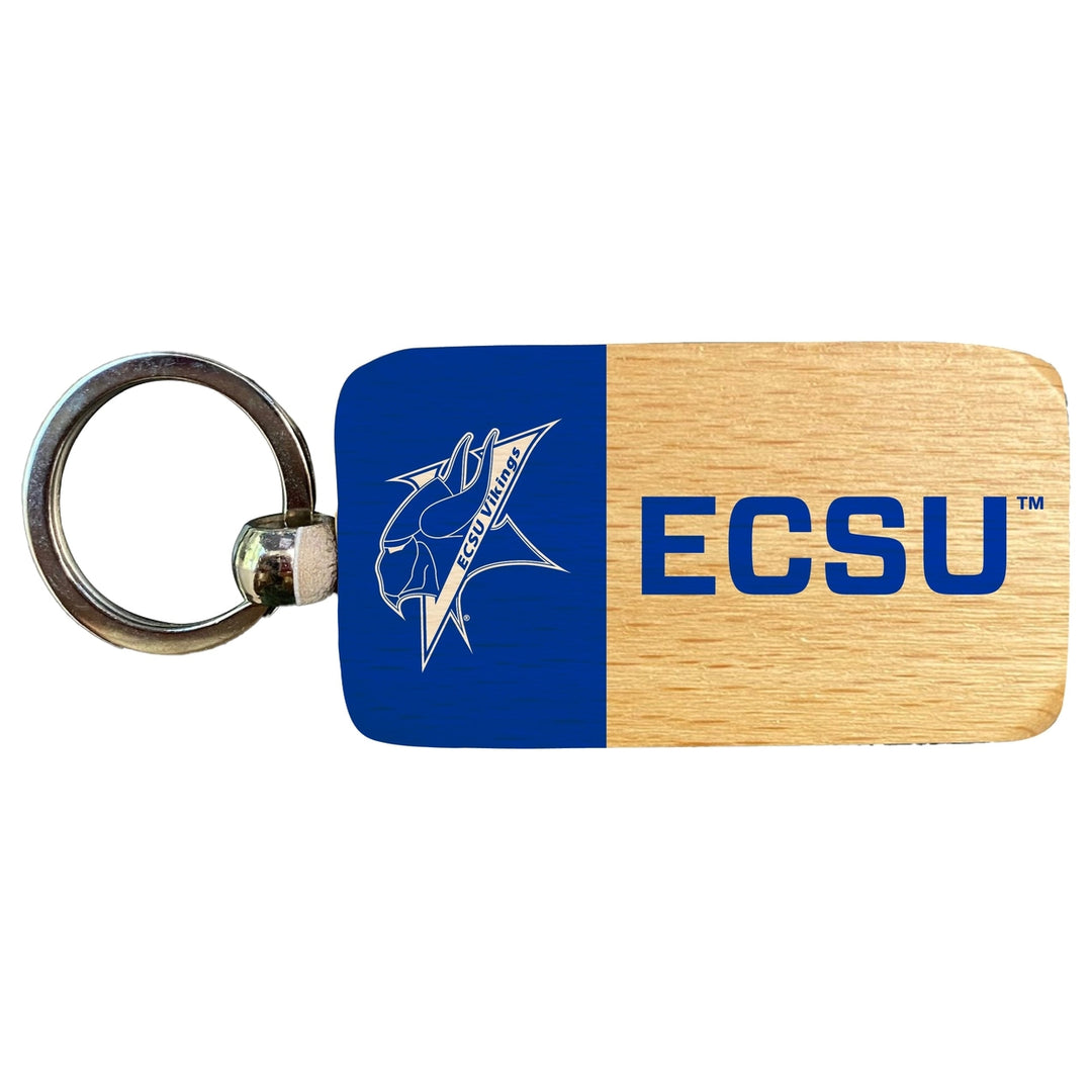 Elizabeth City State University 2.5 x 1-Inch Wooden Keychain Officially Licensed Collegiate Product Image 1