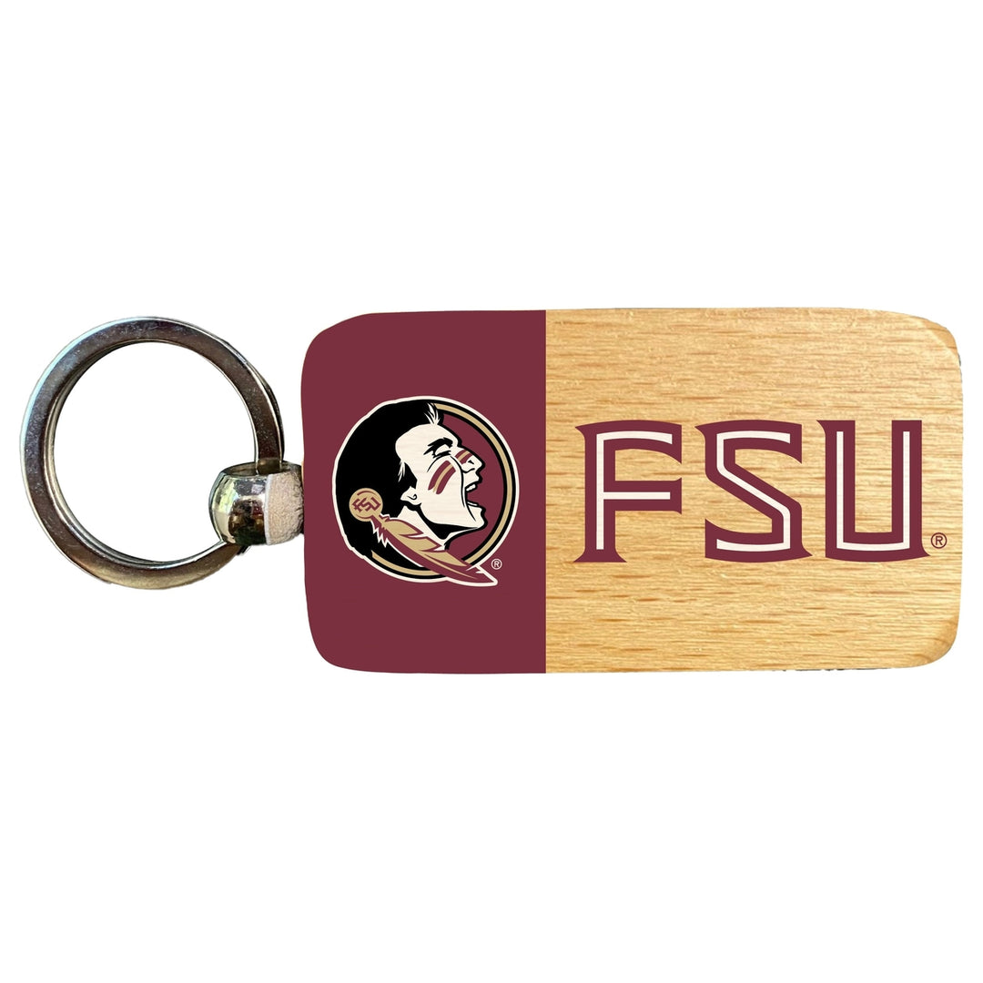 Florida State Seminoles 2.5 x 1-Inch Wooden Keychain Officially Licensed Collegiate Product Image 1