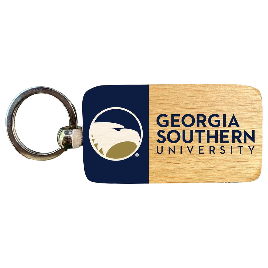 Georgia Southern Eagles 2.5 x 1-Inch Wooden Keychain Officially Licensed Collegiate Product Image 1