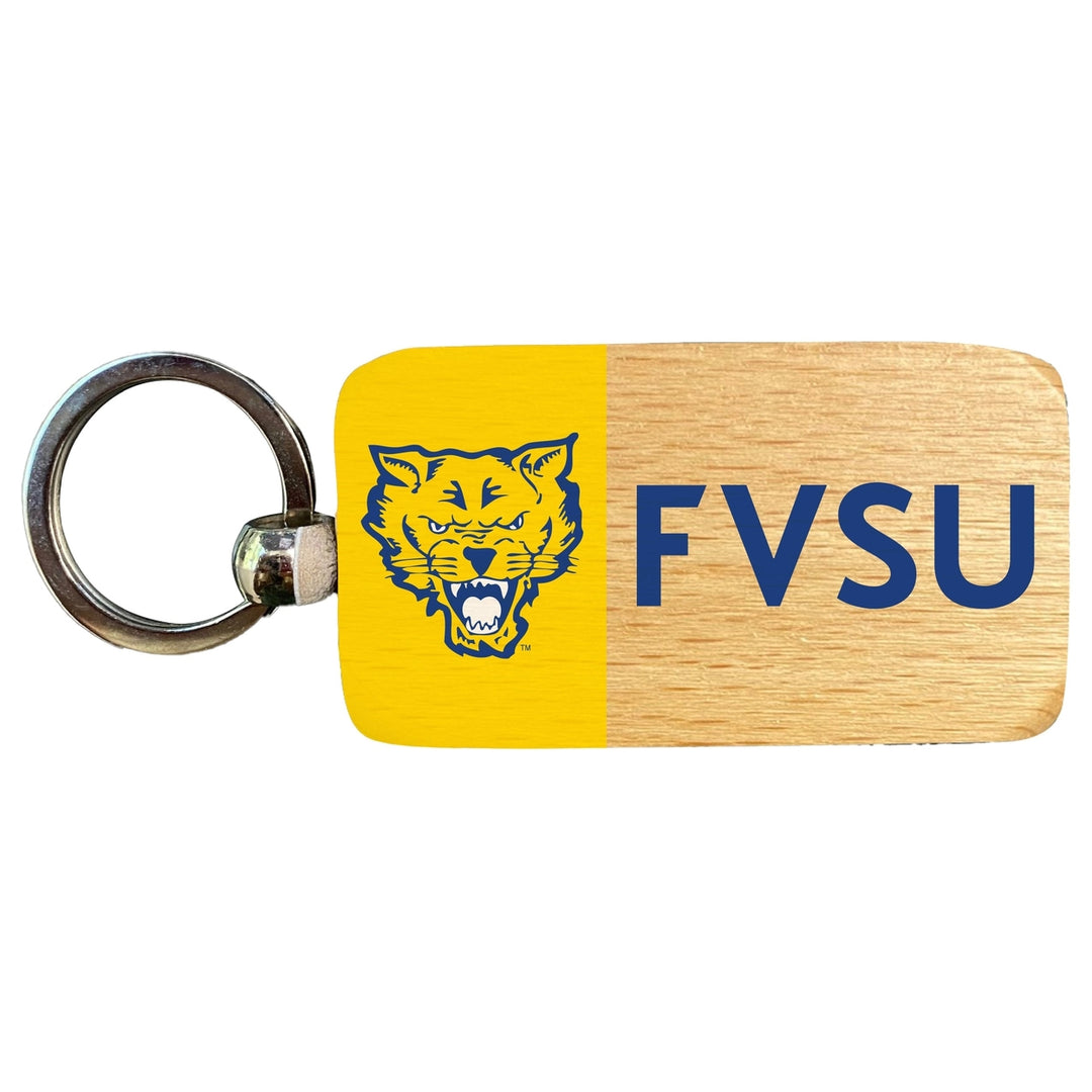 Fort Valley State University 2.5 x 1-Inch Wooden Keychain Officially Licensed Collegiate Product Image 1