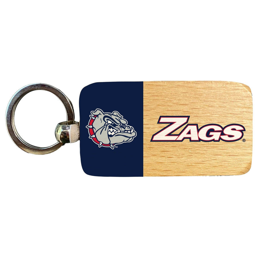 Gonzaga Bulldogs 2.5 x 1-Inch Wooden Keychain Officially Licensed Collegiate Product Image 1