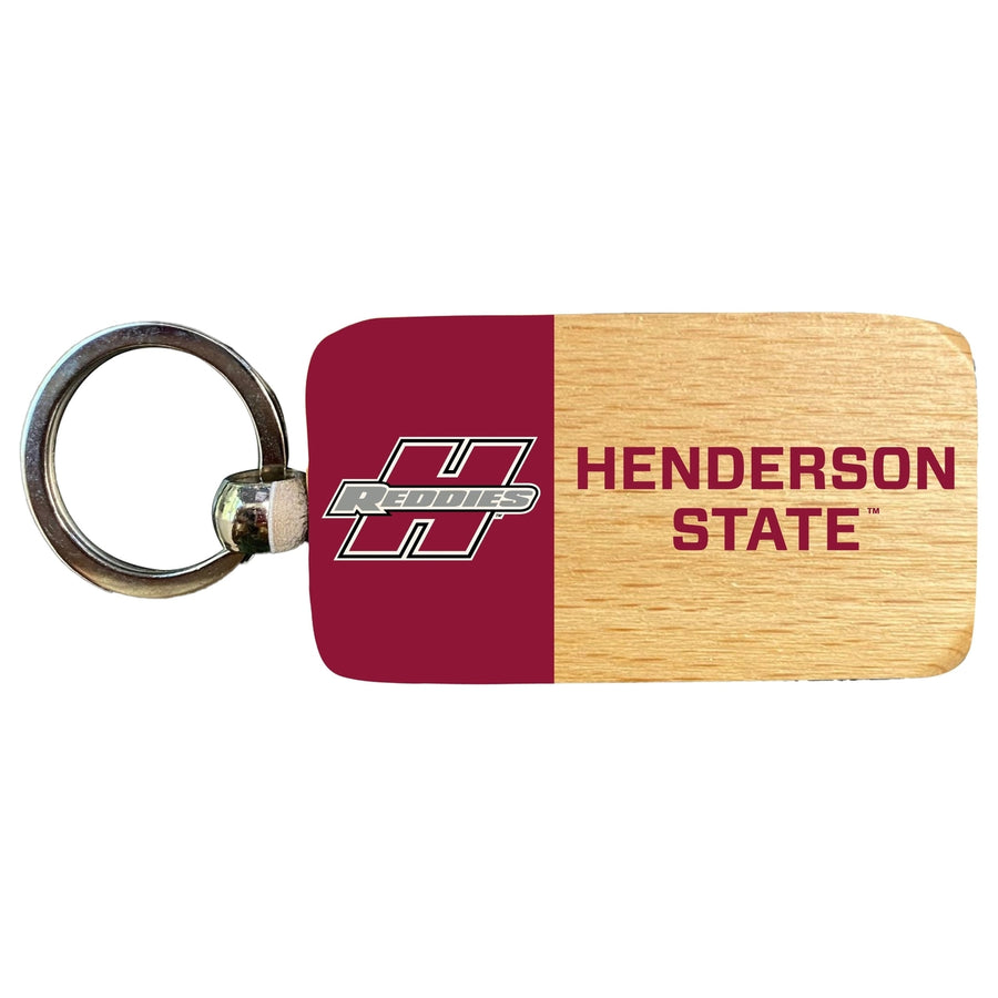 Henderson State Reddies 2.5 x 1-Inch Wooden Keychain Officially Licensed Collegiate Product Image 1