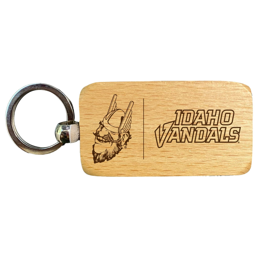 Idaho Vandals 2.5 x 1-Inch Engraved Wooden Keychain Officially Licensed Collegiate Product Image 1