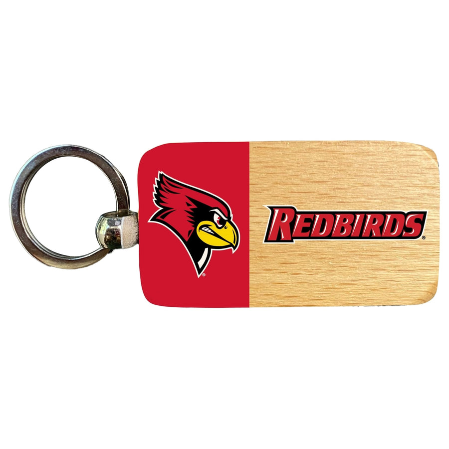 Illinois State Redbirds 2.5 x 1-Inch Wooden Keychain Officially Licensed Collegiate Product Image 1