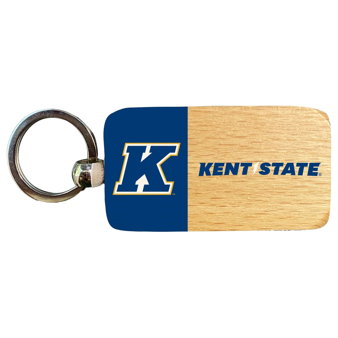 Kent State University 2.5 x 1-Inch Wooden Keychain Officially Licensed Collegiate Product Image 1