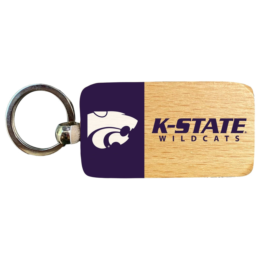 Kansas State Wildcats 2.5 x 1-Inch Wooden Keychain Officially Licensed Collegiate Product Image 1