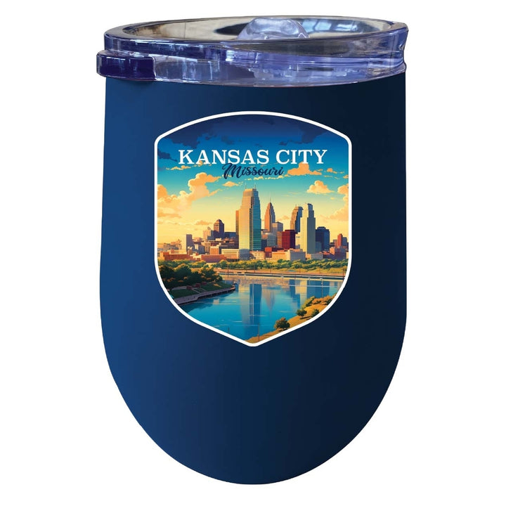 Kansas City Missouri Design A Souvenir 12 oz Insulated Wine Stainless Steel Tumbler Image 3