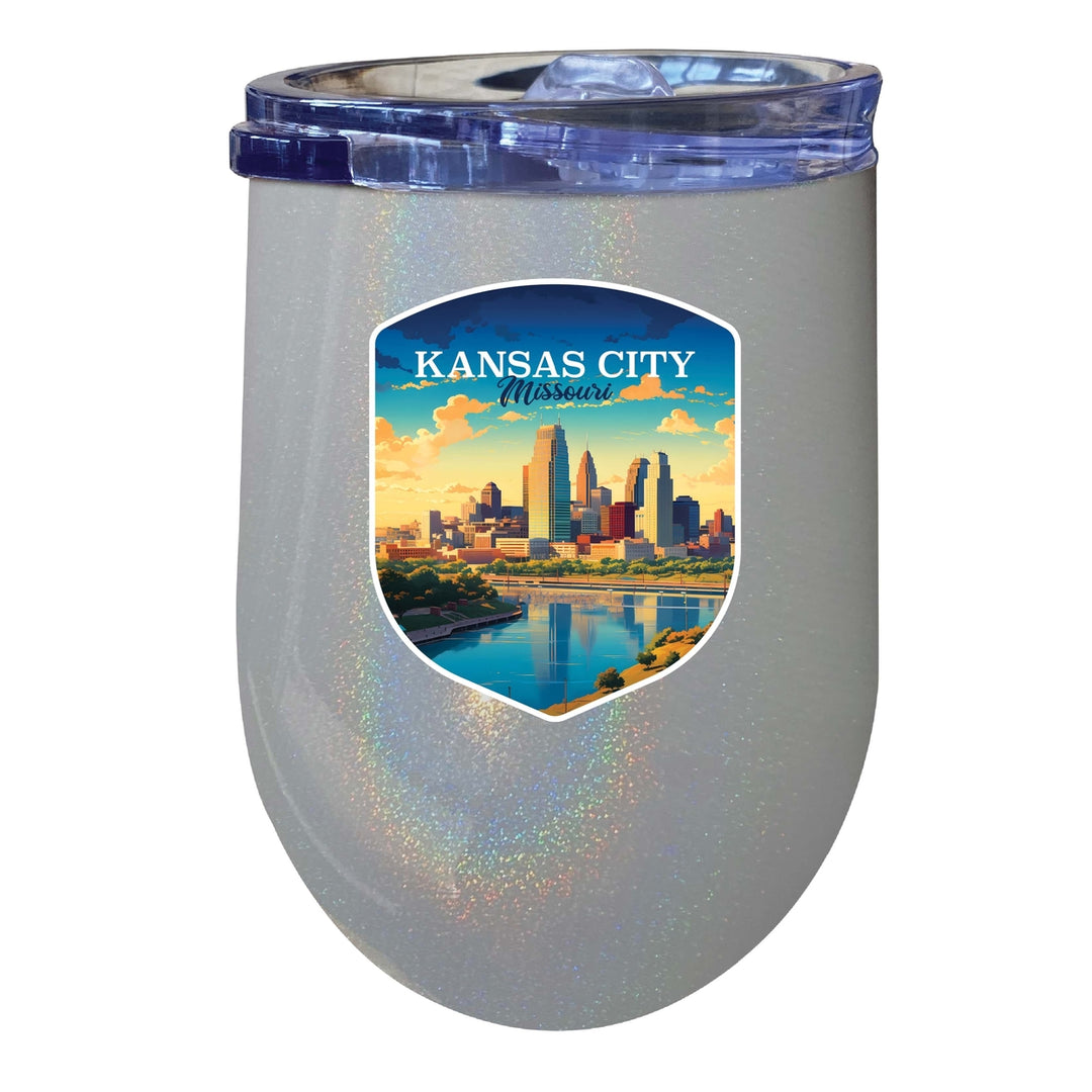 Kansas City Missouri Design A Souvenir 12 oz Insulated Wine Stainless Steel Tumbler Image 4