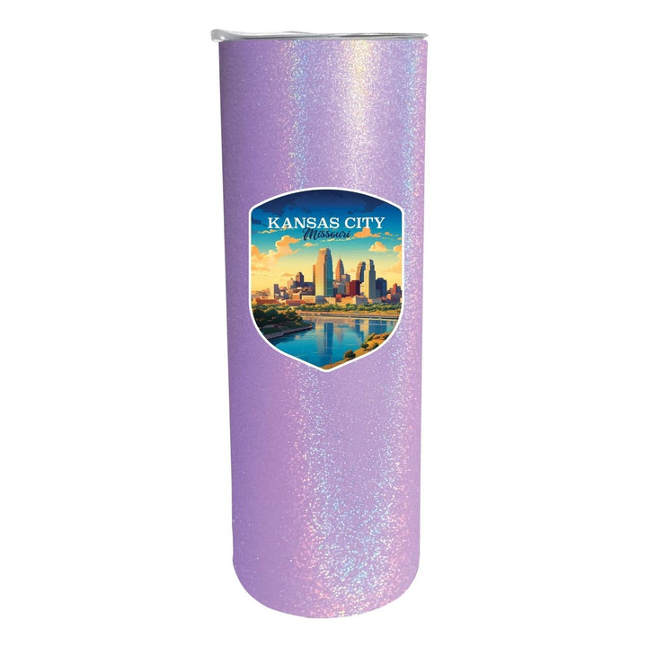 Kansas City Missouri Design A Souvenir 20 oz Insulated Stainless Steel Skinny Tumbler Image 4