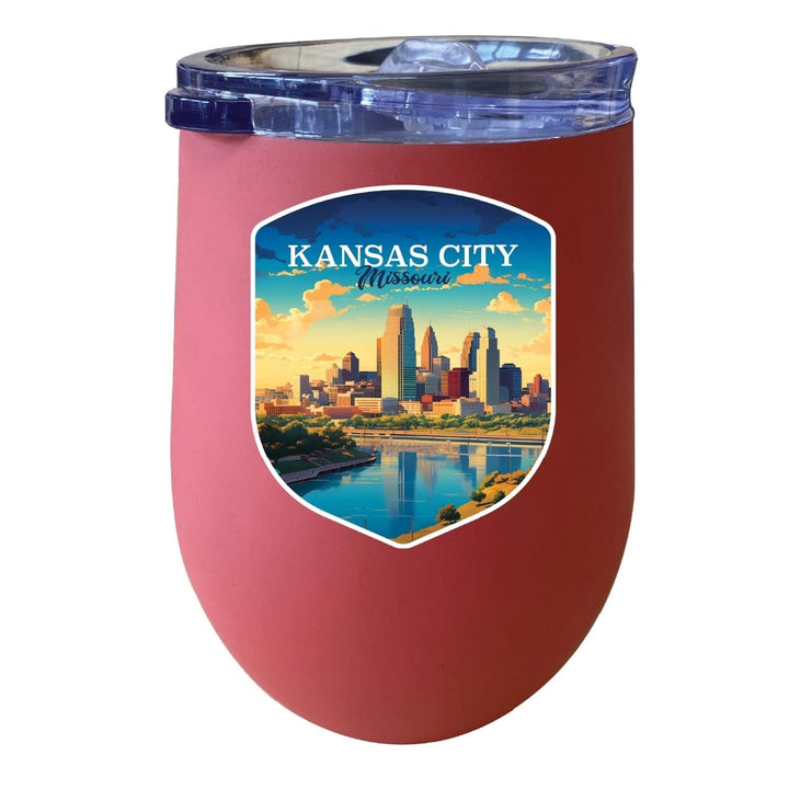 Kansas City Missouri Design A Souvenir 12 oz Insulated Wine Stainless Steel Tumbler Image 4