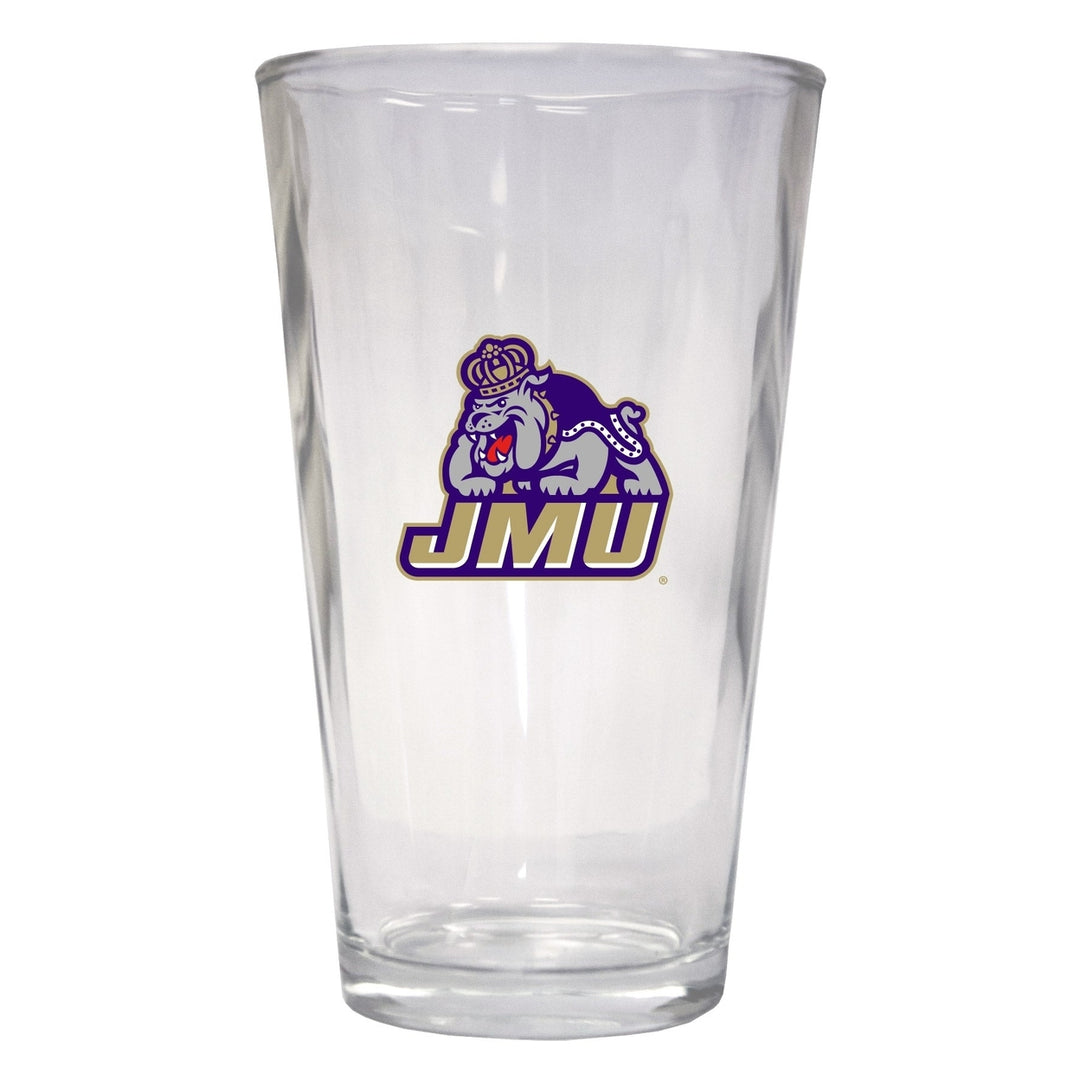 James Madison Dukes 16 oz Pint Glass Officially Licensed Collegiate Product Image 1