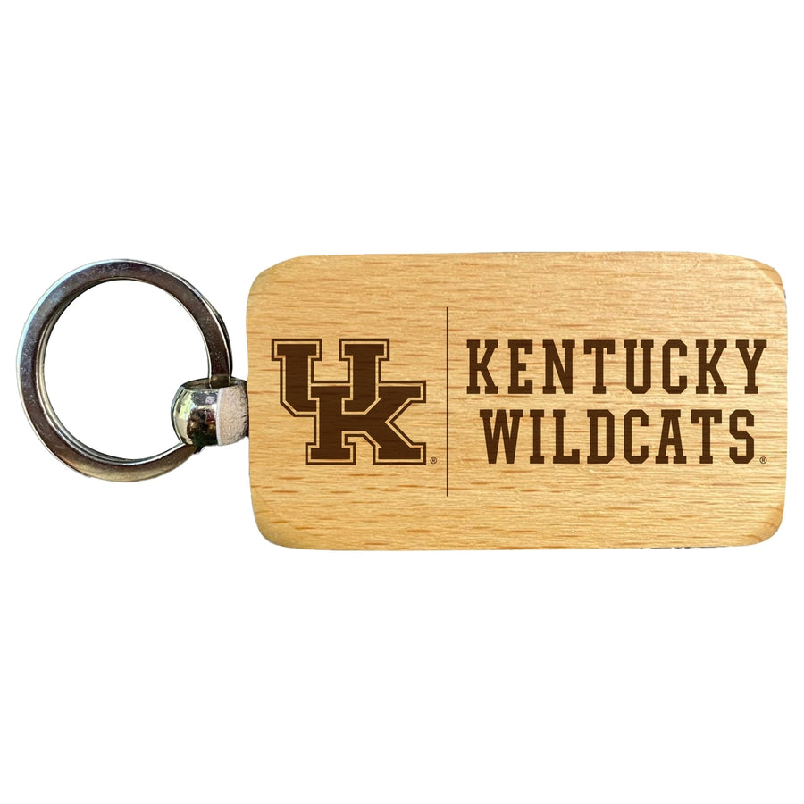 Kentucky Wildcats 2.5 x 1-Inch Engraved Wooden Keychain Officially Licensed Collegiate Product Image 1