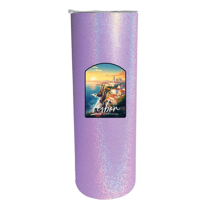 Lisbon Portugal Design B Souvenir 20 oz Insulated Stainless Steel Skinny Tumbler Image 2