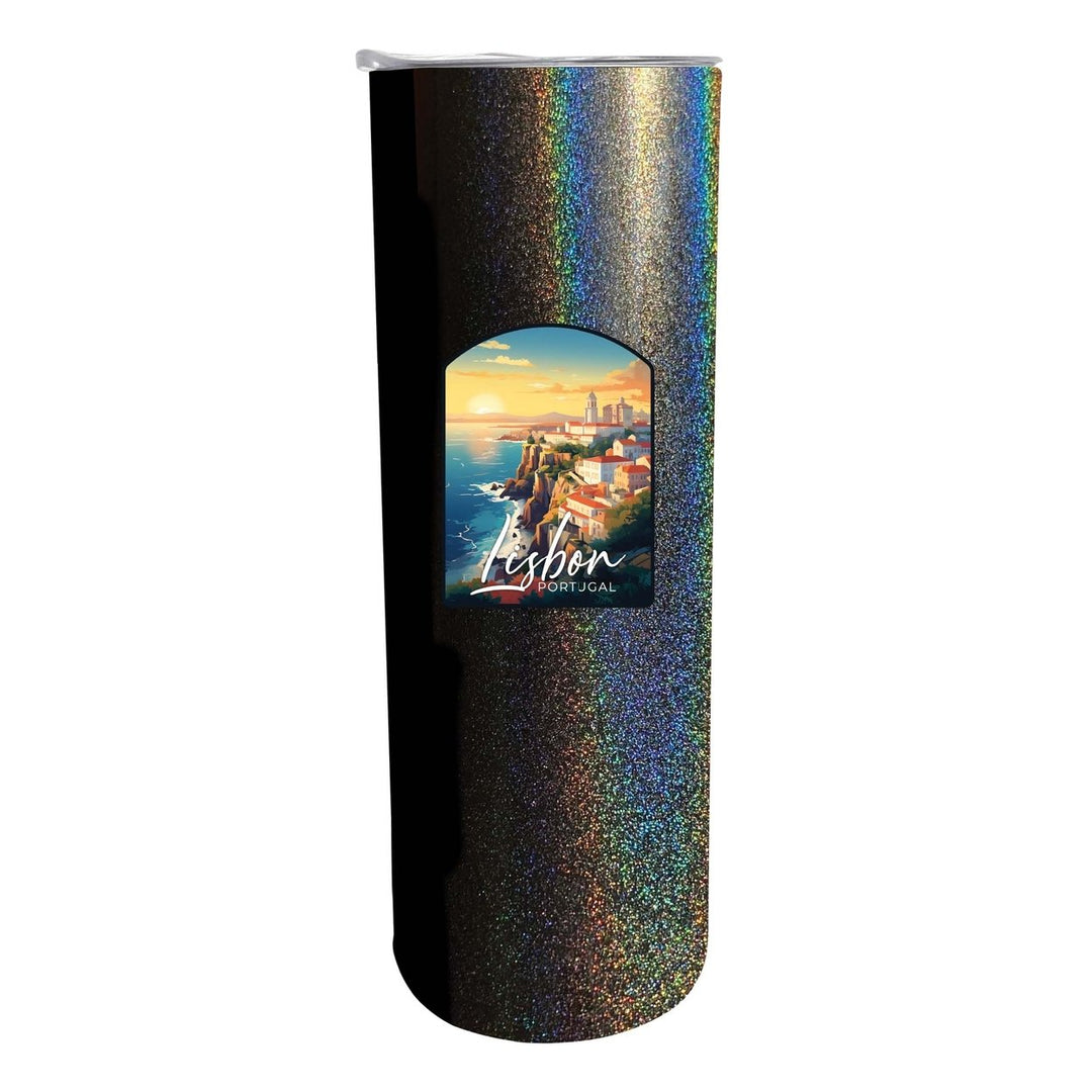 Lisbon Portugal Design B Souvenir 20 oz Insulated Stainless Steel Skinny Tumbler Image 4