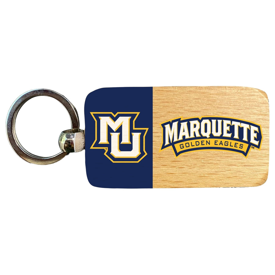 Marquette Golden Eagles 2.5 x 1-Inch Wooden Keychain Officially Licensed Collegiate Product Image 1