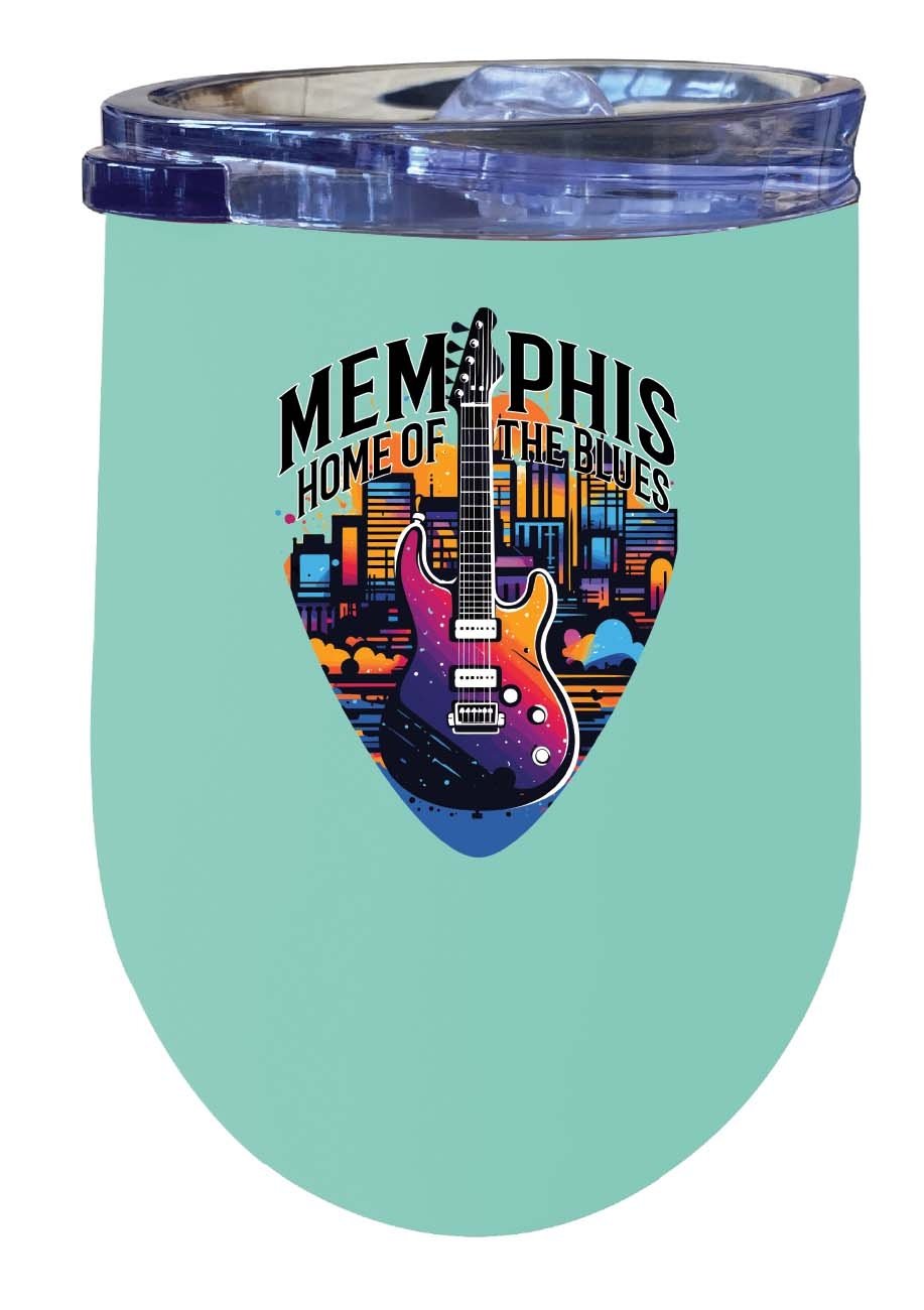 Memphis Tennessee Design B Souvenir 12 oz Insulated Wine Stainless Steel Tumbler Image 3