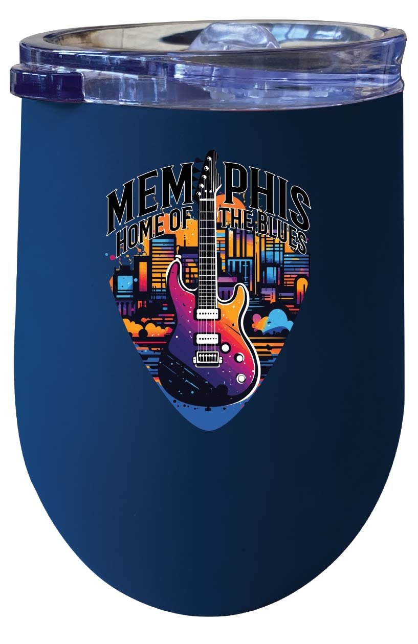 Memphis Tennessee Design B Souvenir 12 oz Insulated Wine Stainless Steel Tumbler Image 4